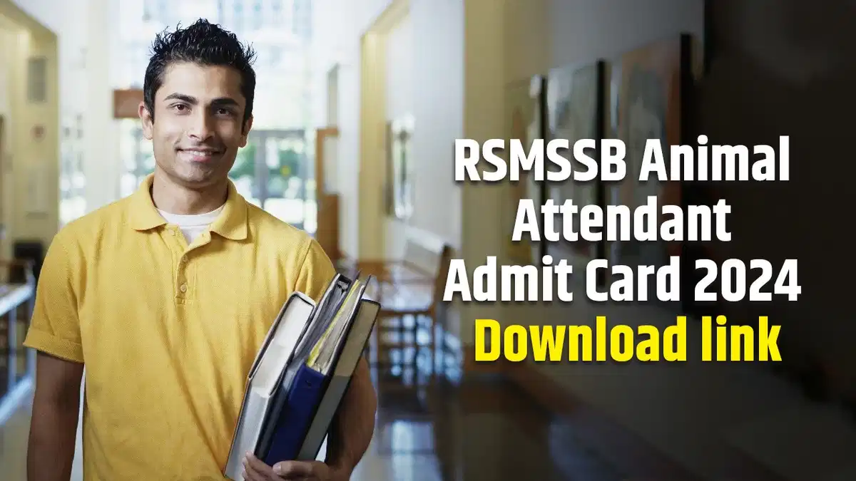 RSMSSB Animal Attendant Admit Card 2024