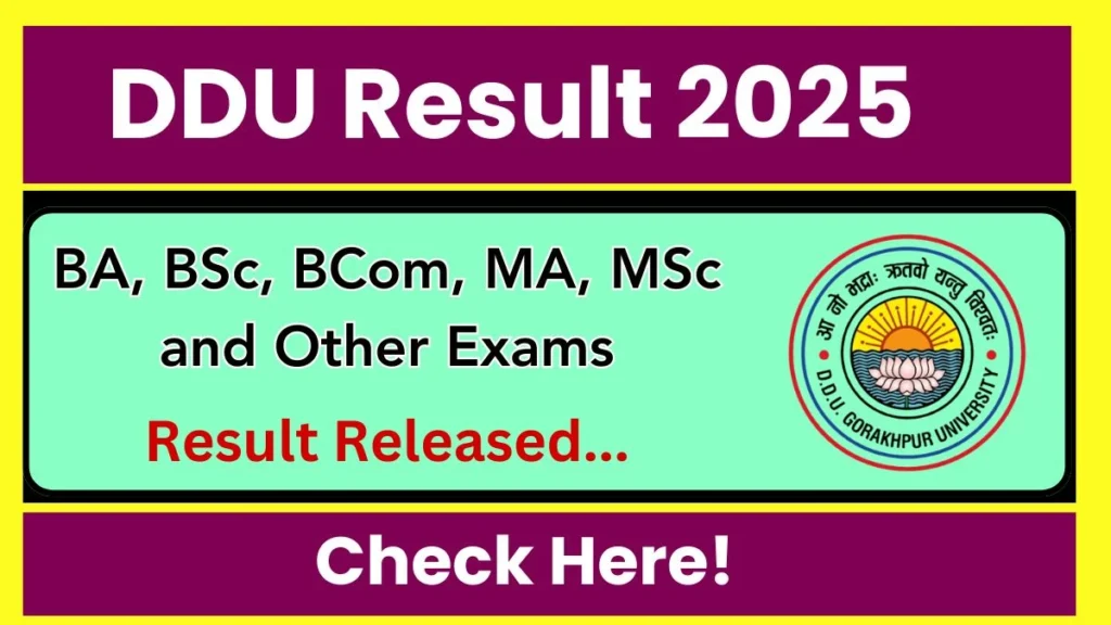 DDU Result 2025 OUT